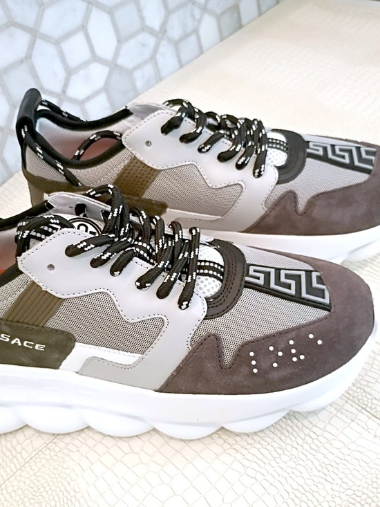 BRAND NEW VERSACE MEN\'S SUEDE & LEATHER \